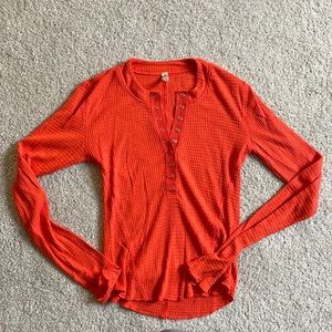 Free People Thermal Henley, Size XS